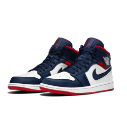 Air Jordan 1 Mid Se Usa 852542-104 Bílý/University Červené 