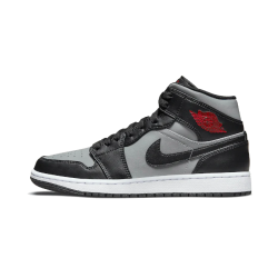 Air Jordan 1 Mid Shadow Červené 554724-096/554725-096 Černá/Particle Šedá-Bílý-Gym Červené 