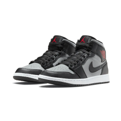 Air Jordan 1 Mid Shadow Červené 554724-096/554725-096 Černá/Particle Šedá-Bílý-Gym Červené 