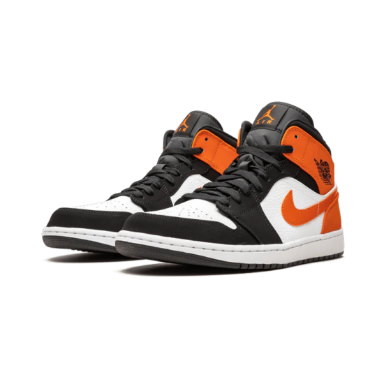 Air Jordan 1 Mid Shattered Backboard 554724-058 Černá/Oranžovýý/Bílý