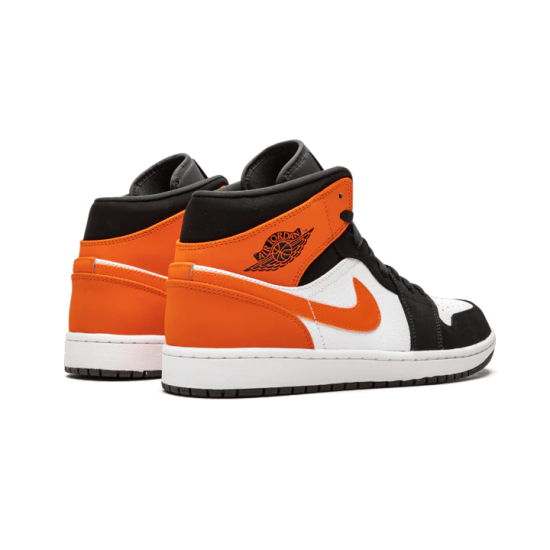 Air Jordan 1 Mid Shattered Backboard 554724-058 Černá/Oranžovýý/Bílý