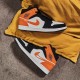 Air Jordan 1 Mid Shattered Backboard 554724-058 Černá/Oranžovýý/Bílý