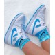 Air Jordan 1 Mid Unc BQ6472-114 Universityblue/Bílý