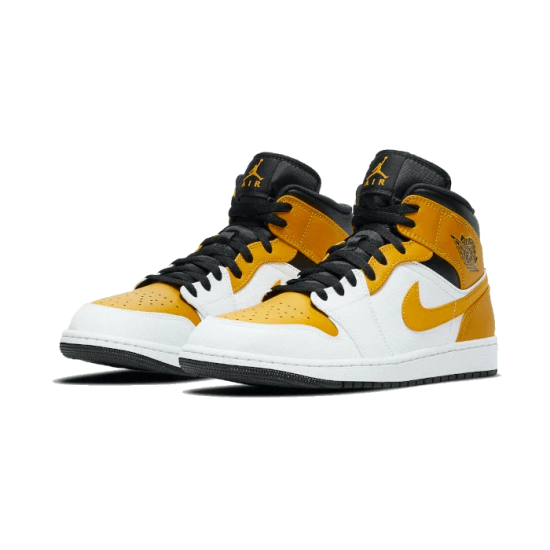 Air Jordan 1 Mid University Zlato 554725-170 Bílý/University Zlato-Černá