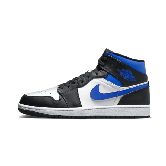 Air Jordan 1 Mid Bílý Černá Royal 554724-140 Bílý/Černá/Racerblue