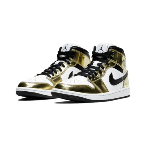 Air Jordan 1 Mid Bílý Metallic Zlato DC1420-700/DC1419-700 Metallic Zlato/Bílý/Černá