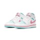 Air Jordan 1 Mid Bílý Růžový Zelená Soar 555112-102 Bílý/Digitalpink-Auroragreen-Soar