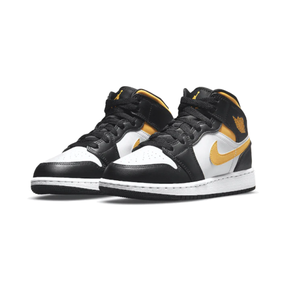 Air Jordan 1 Mid Bílý Pollen Černá 554725-177 Bílý/Pollen-Černá