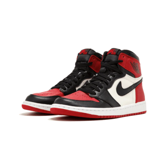 Air Jordan 1 Retro High Bred Toe 555088-610 Gym Červené/Černá-Summit Bílý