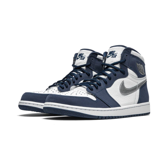 Air Jordan 1 Retro High Midnight Navy (2020) DC1788-100 Bílý/Midnight Navy-Metallic Stříbrný