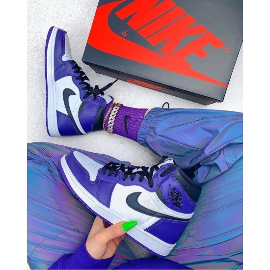 Air Jordan 1 Retro High Og Court Nachový Bílý 555088-500 Courtpurple/Bílý-Černá