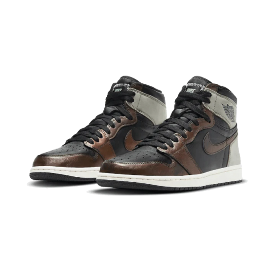 Air Jordan 1 Retro High Patina 555088-033 Černá/Lightarmy-Sail-Freshmint