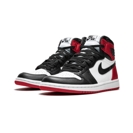 Air Jordan 1 Retro High Satin Černá Toe CD0461-016 Černá/Bílý-University Červené