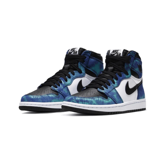 Air Jordan 1 Retro High Tie Dye CD0461-100 Bílý/Černá-Auroragreen