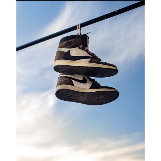 Air Jordan 1 Retro High Travis Scott Dark Mocha 861428-106 Sail/Černá-Varsity Červené