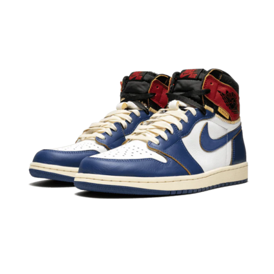 Air Jordan 1 Retro High Union Los Angeles Modrý Toe BV1300-146 Bílý/Stormblue-Varsityred-Černá