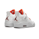 Air Jordan 4 Retro Metallic Oranžovýý CT8527-118 Bílý/Metallic Stříbrný-Team Oranžovýý