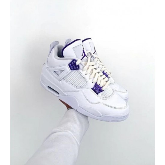 Air Jordan 4 Retro Metallic Nachový CT8527-115 Bílý/Metallicsilver-Courtpurple