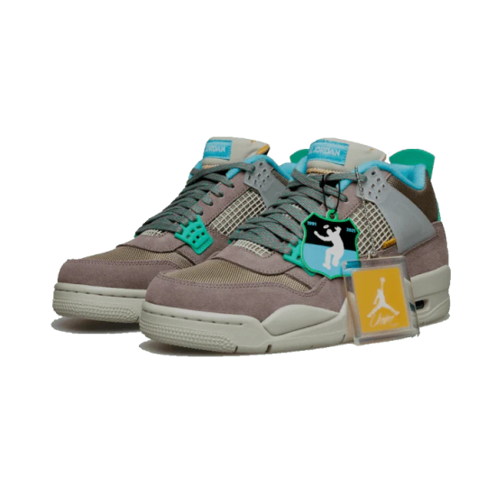 Air Jordan 4 Retro Union Taupe Haze DJ5718-242 Taupehaze/Modrýfury/hnědožlutý/Romagreen