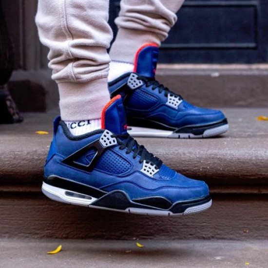 Air Jordan 4 Retro Winter Loyal Modrý AO2571-001 Černá/Černá-Černá