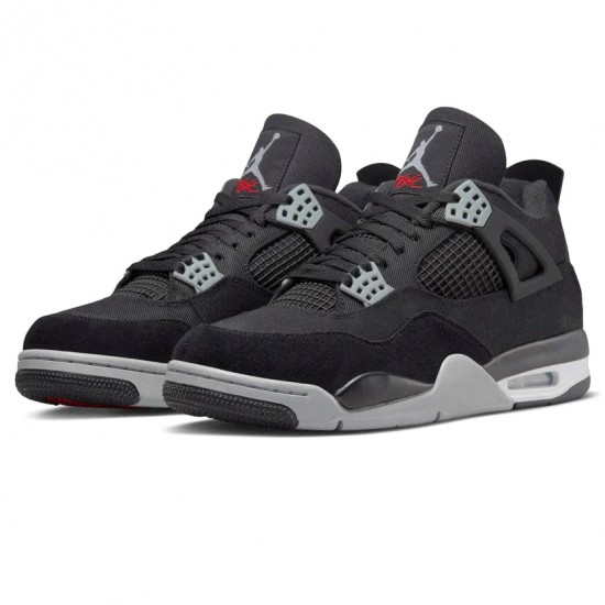 Air Jordan 4 Černá Canvas