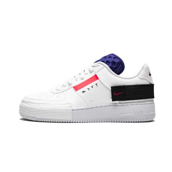 Nike Air Force 1 Low Drop Type Bílý CI0054-100 Summit Bílý/Červené Orbit-Bílý-Černá-Deep Royal Modrý-Černáened Modrý