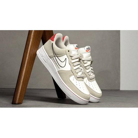 Nike Air Force 1 Low First Use Light Sail Červené DB3597-100 Light Stone/Černá/Sail/University Červené