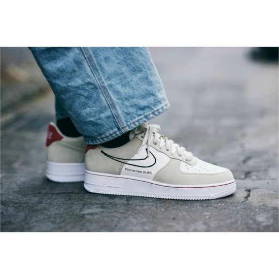 Nike Air Force 1 Low First Use Light Sail Červené DB3597-100 Light Stone/Černá/Sail/University Červené