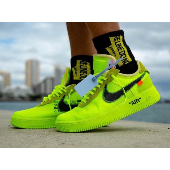 Nike Air Force 1 Low Off-Bílý Volt AO4606-700 Volt/Hyper Jade-Cone-Černá