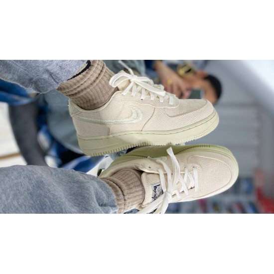 Nike Air Force 1 Low Stussy Fossil CZ9084-200 Fossil Stone/Fossil Stone