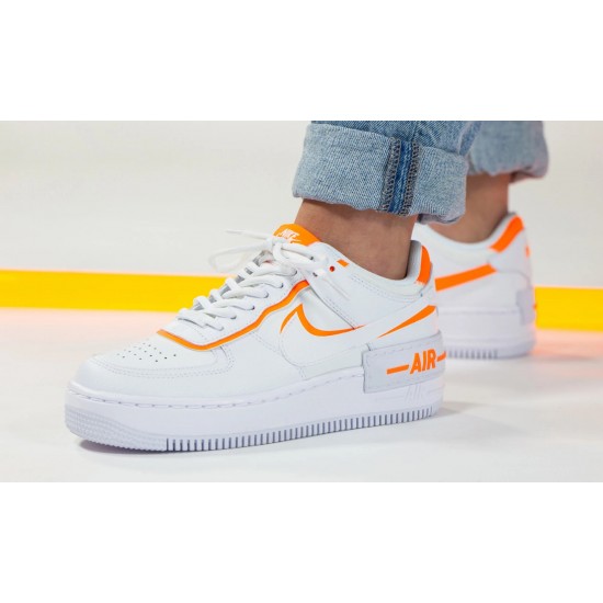 Nike Air Force 1 Shadow Total Oranžovýý CI0919-103 Bílý/Totalorange