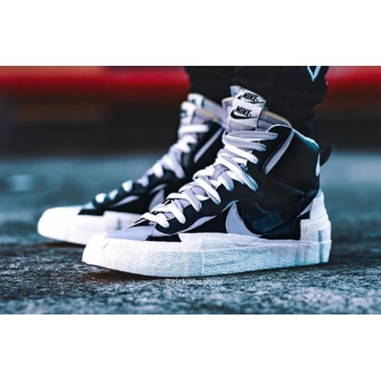 Nike Blazer Mid Sacai Černá Šedá BV0072-002 Černá/Bílý-Wolf Šedá-Černá