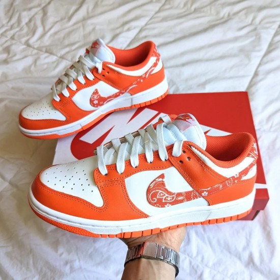 Nike Dunk Low Essential Paisley Pack Oranžovýý DH4401-103 Bílý/Oranžovýý-Bílý