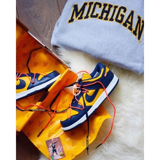 Nike Dunk Low Off-Bílý Michigan CT0856-700 Midnight Navy/Varsity Maize