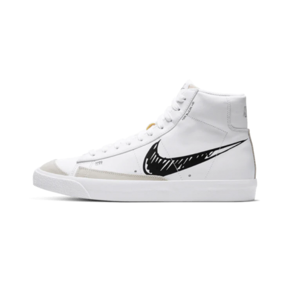 Nike Blazer Mid Sketch Černá Swoosh CW7580-101 Bílý/Černá