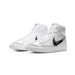 Nike Blazer Mid Sketch Černá Swoosh CW7580-101 Bílý/Černá